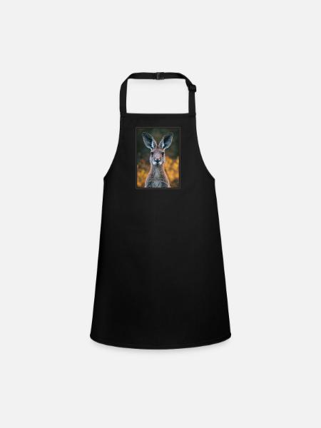 Kangourous Kangourou - Tablier Enfant - noir - Devant