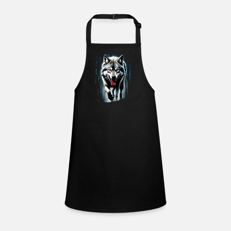 Wolf Liebhaber Wildtier Kunst Wolf Bunt Tier Schürze für Kinder