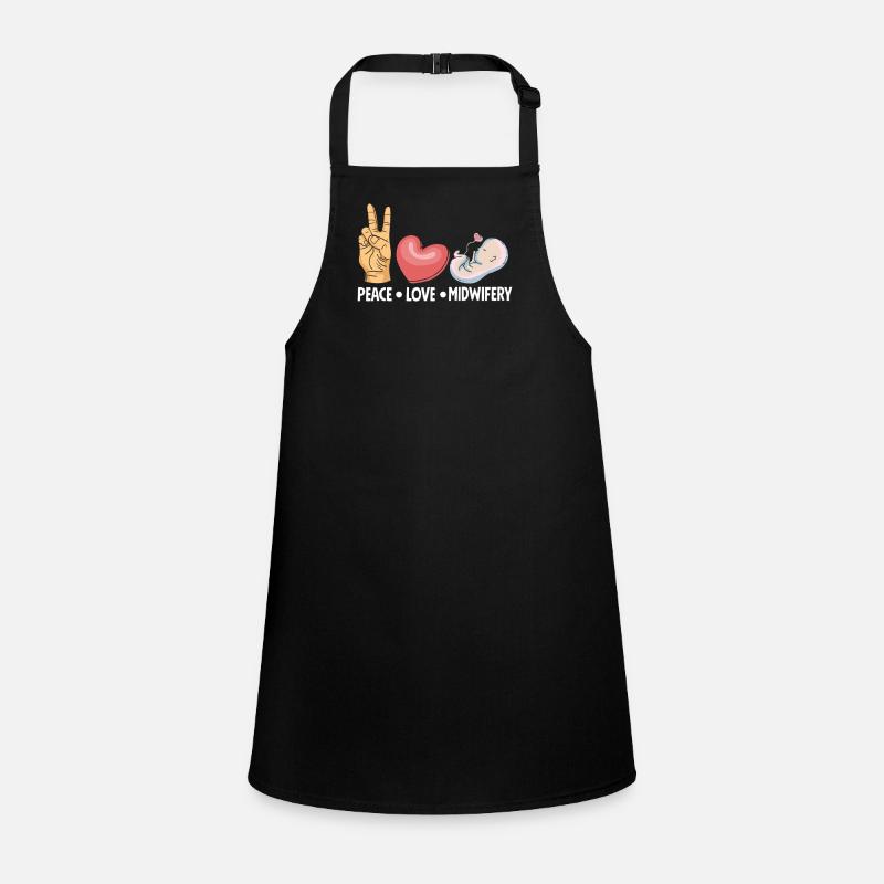 Frieden Liebe Hebamme Design Schürze für Kinder