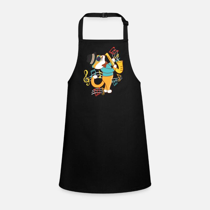 Saxophone Cat Jazz Children's Apron