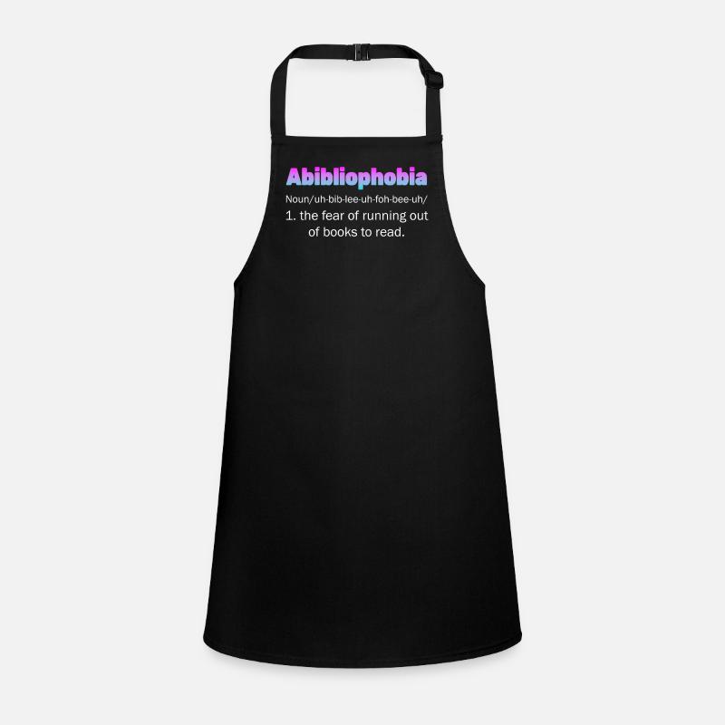 Abibliophobia Bookworm Livres de lecture Tablier Enfant