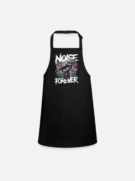 Noise Forever Punk Rock Metal Musik - Schürze für Kinder - Schwarz - Vorne