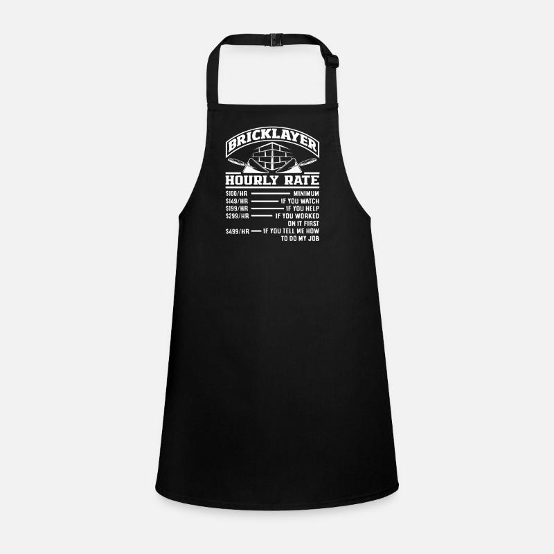 Mason Hourly Rate Funny Explanation Design Children's Apron