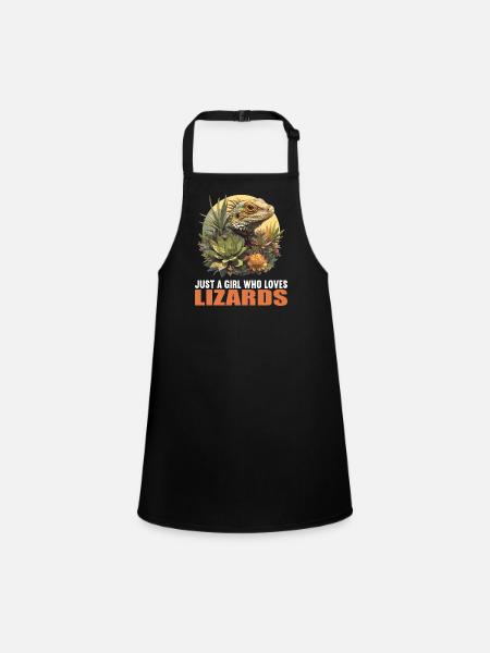 Lizards Lizard - Children's Apron - black - Front