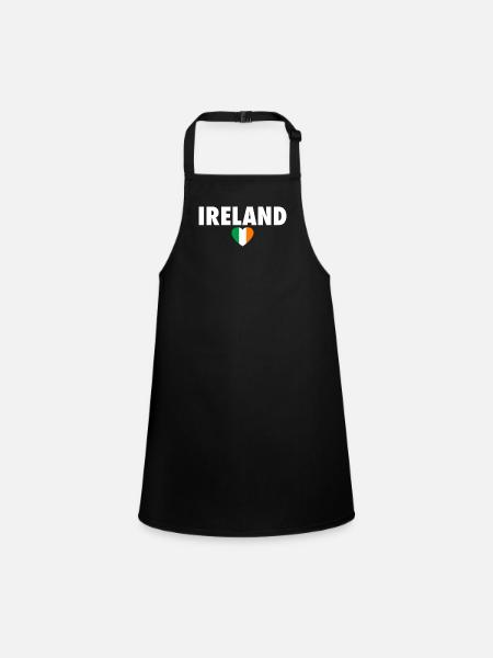 Ireland Irland Irische Flagge Stolzer Ire - Schürze für Kinder - Schwarz - Vorne