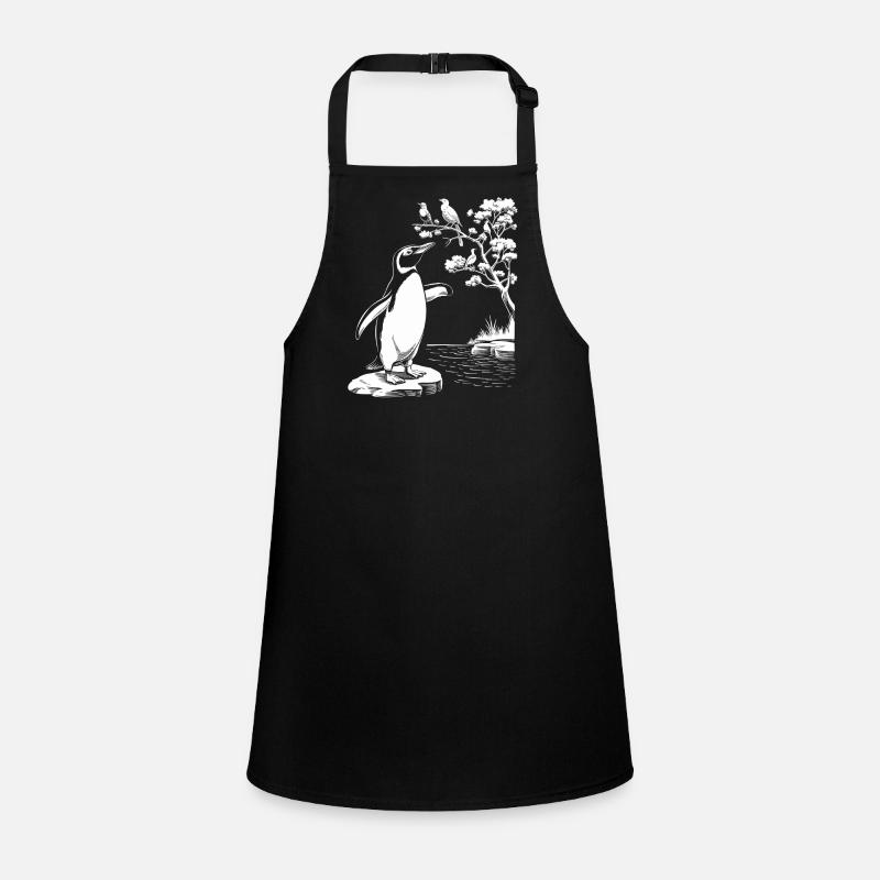 Vogelbeobachtung Pinguin Am Teich Schürze für Kinder