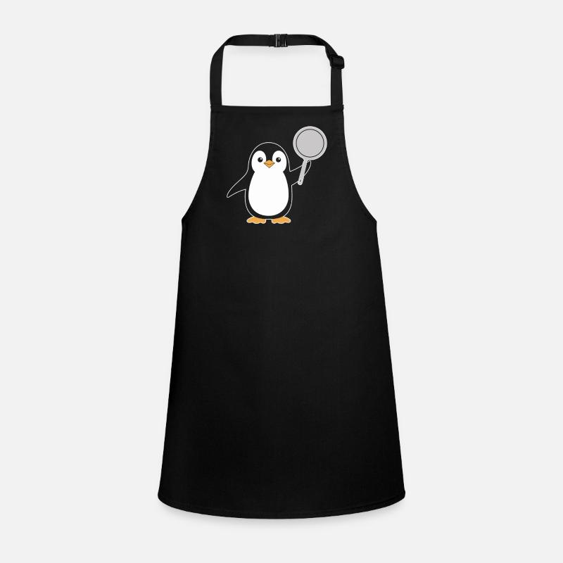 Pingouin avec des illustrations de casserole pour Tablier Enfant