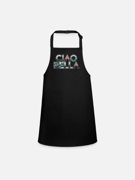 Ciao Bella - Children's Apron - black - Front