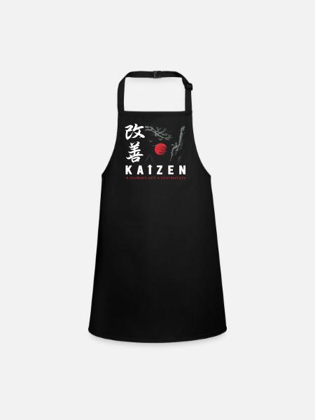 Kaizen A Journey Not A Destination - Children's Apron - black - Front