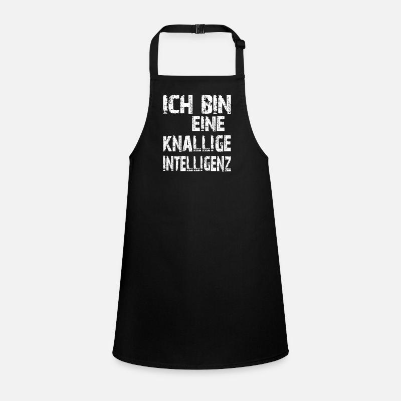 AI Saying: I'm a gaudy intelligence - Children's Apron - black