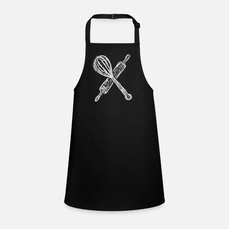Sketch rolling pin and hand mixer Children's Apron
