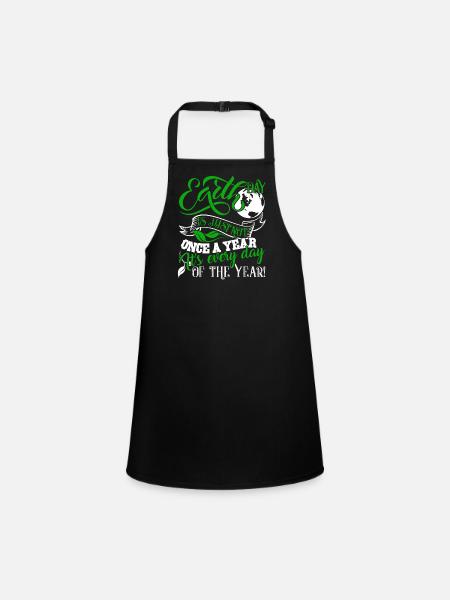 Earth Day Earth Day Every Day - Children's Apron - black - Front