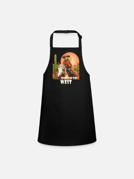 RIDER SPIRIT OF THE WEST - Children's Apron - black - Front