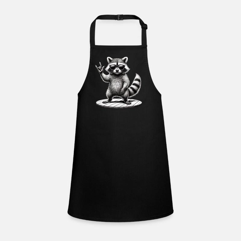Rock Raccoon – Cool et sauvage Tablier Enfant