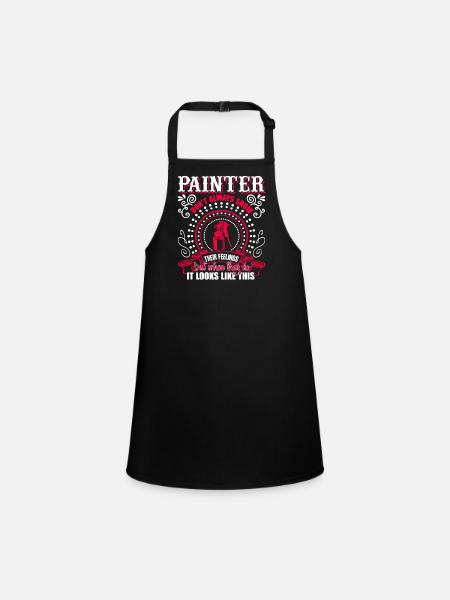 Painter Awesome Painter - Children's Apron - black - Front