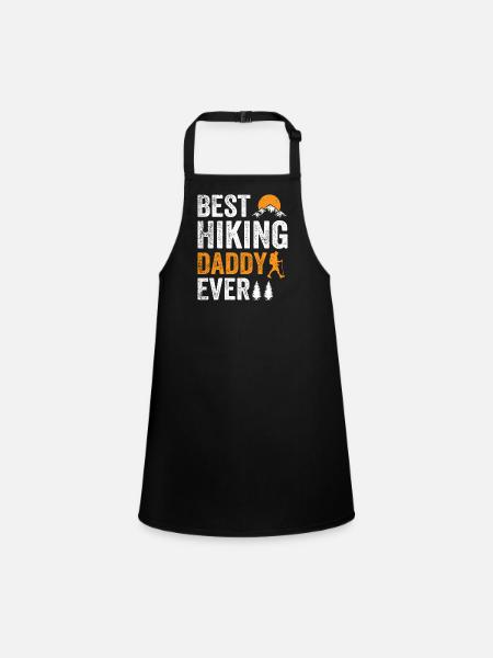 Best Hiking Daddy Ever - Outdoor Hiking Dad - Schürze für Kinder - Schwarz - Vorne