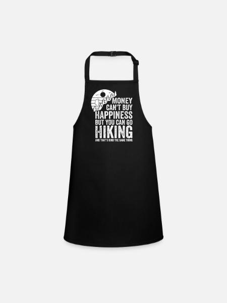 Mountain Hiking Funny Hiking Funny Hiking Sayings - Schürze für Kinder - Schwarz - Vorne