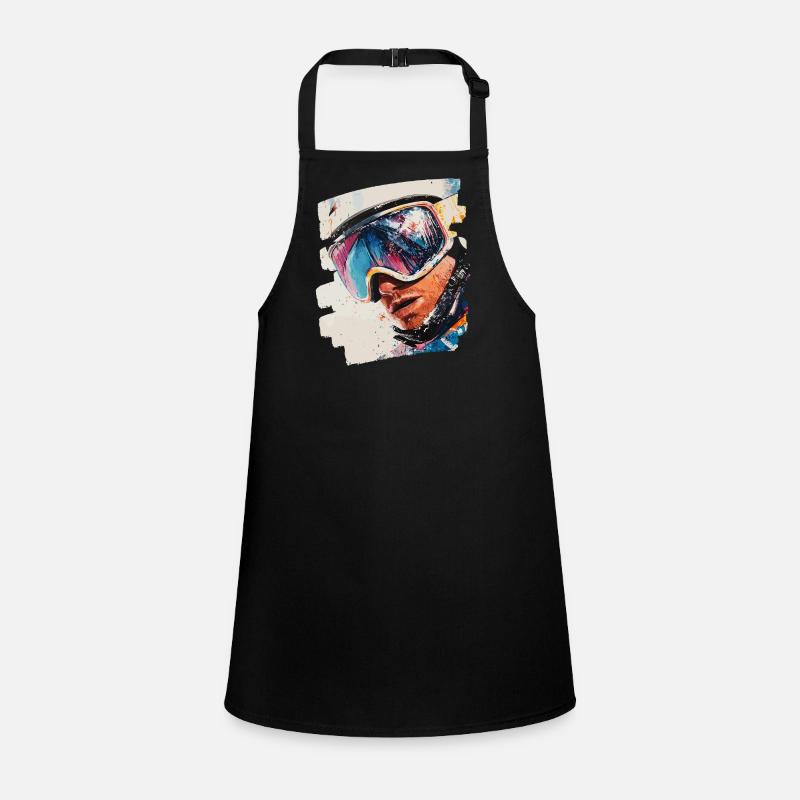 Snowboarder powder snow Children's Apron