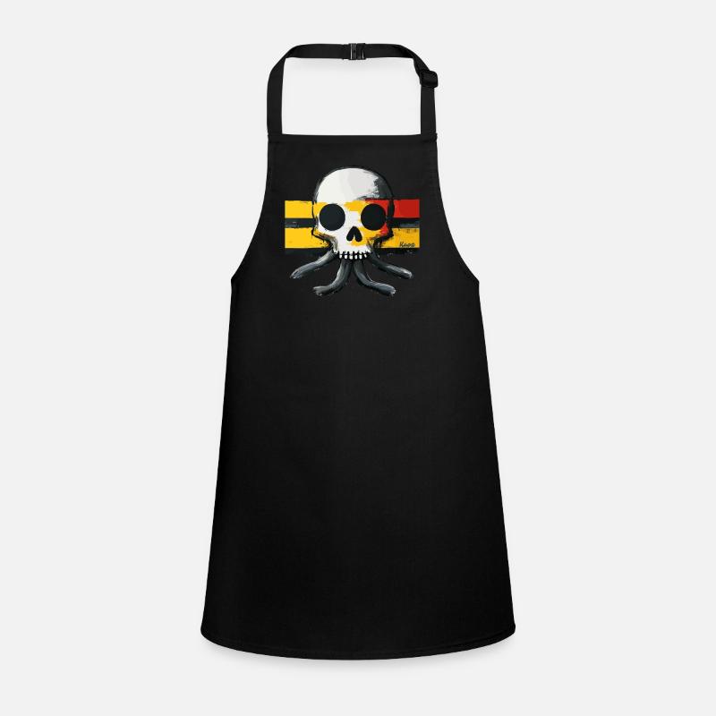 Skull with tentacles and flag Children's Apron