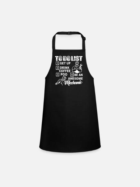 Mechanic Be An Awesome Mechanic - Children's Apron - black - Front