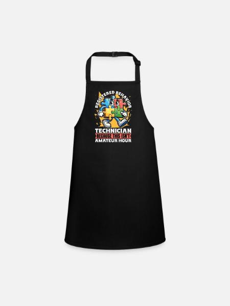 Behavioral Therapy Registered Behavior Psychology - Children's Apron - black - Front