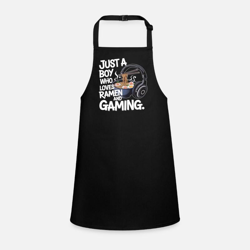 Ramen & Gaming - un design de nerd amusant pour les joueurs Tablier Enfant