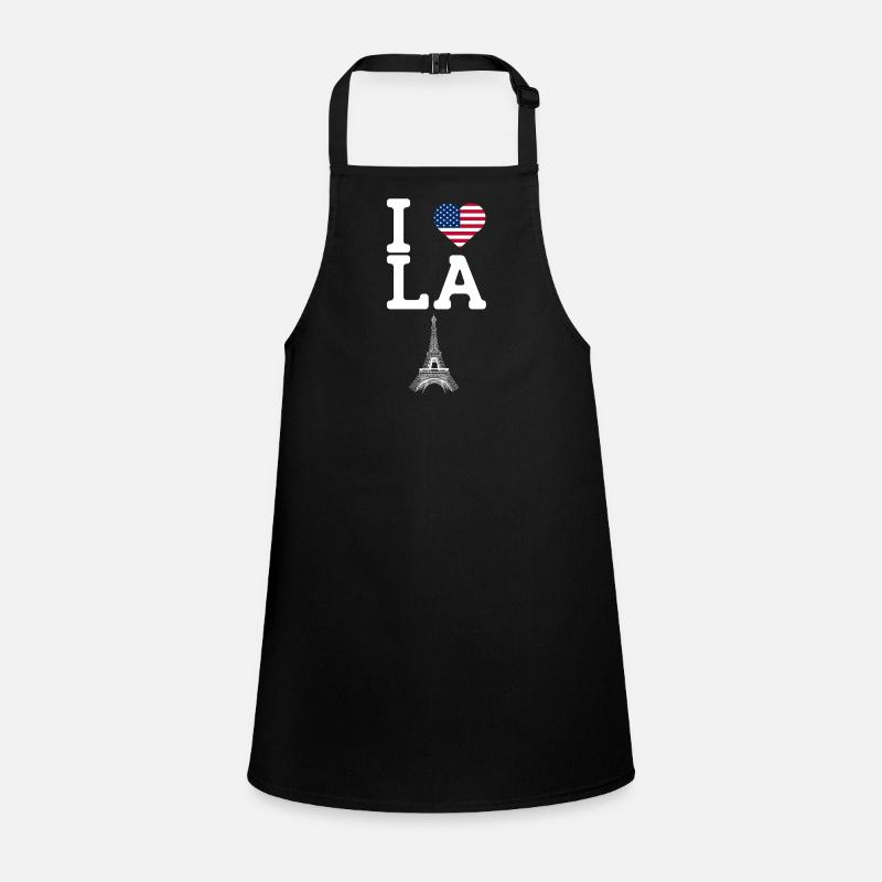 I Love LA American Heart Flagge Eiffelturm Cool Schürze für Kinder