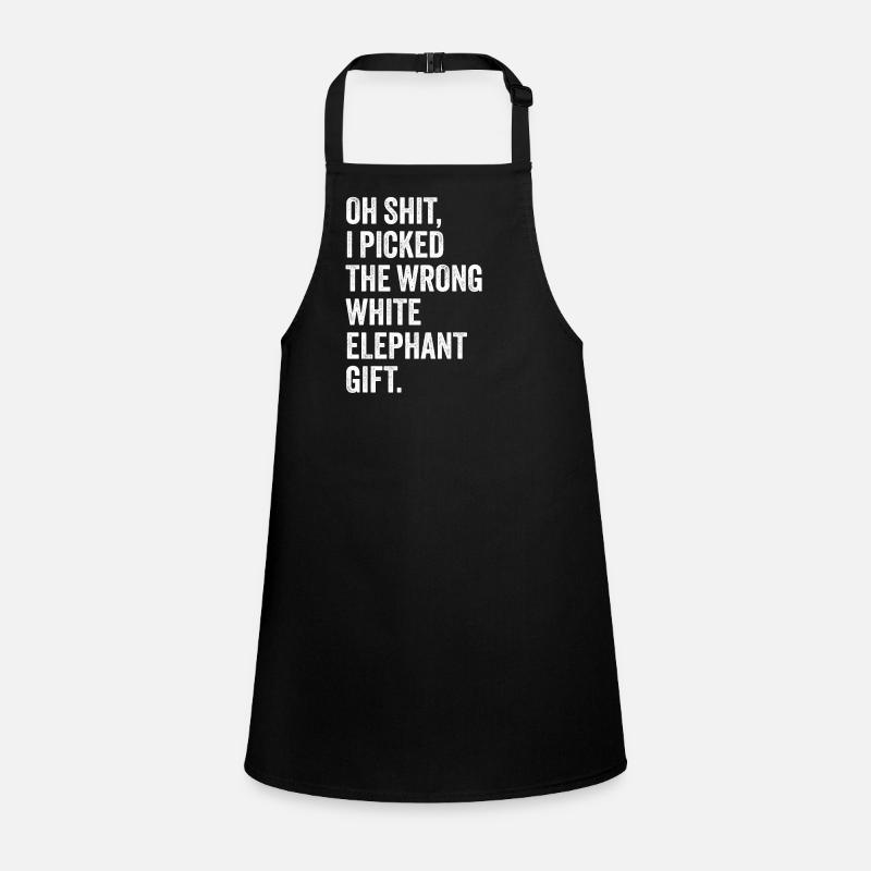 wrong white elephant gift haha wie Schürze für Kinder