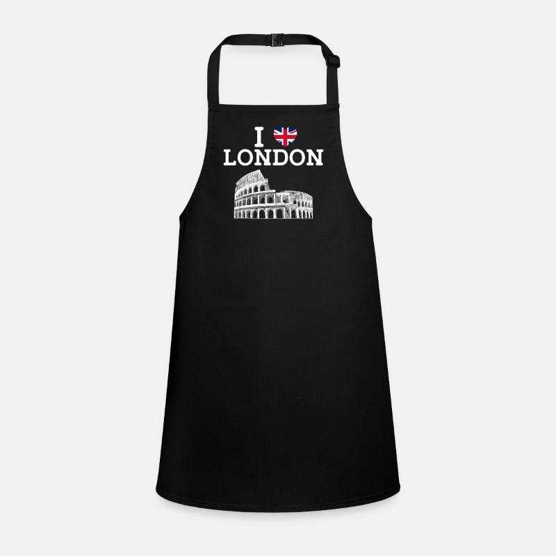 J’aime Londres Cool Colisée Coeur Drapeau Angleterre Tablier Enfant