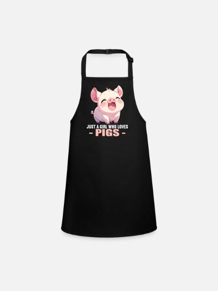Cochon Cochon - Tablier Enfant - noir - Devant