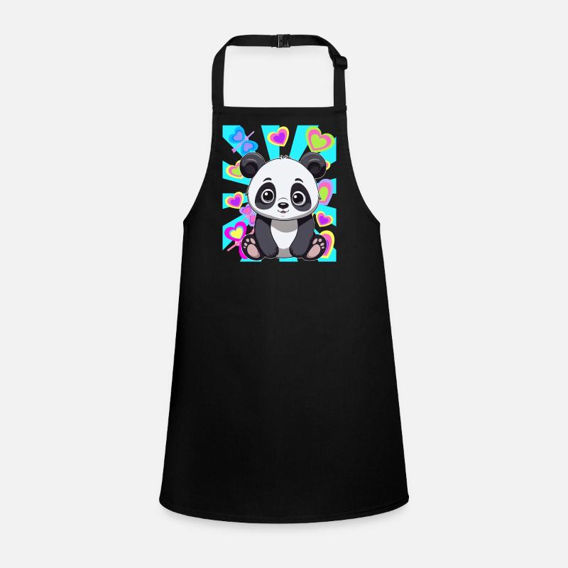 Panda Pandabär Kinder Kind Retro 80er 90er Bär Schürze für Kinder