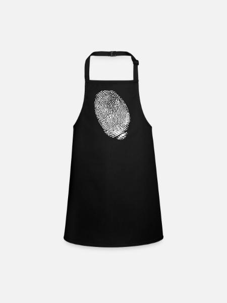 FINGERPRINT - Children's Apron - black - Front