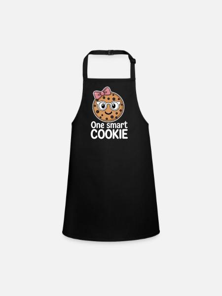 Cookies Disant Biscuits au Chocolat Cadeau de Cookie Drôle - Tablier Enfant - noir - Devant