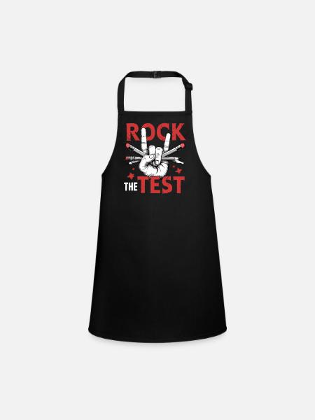 Rock the Test - Prüfungshelden - Schürze für Kinder - Schwarz - Vorne