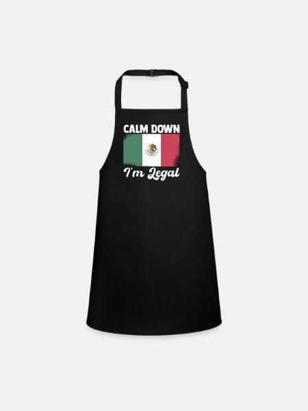 Mexico Souvenir - Cool North America Travel - Children's Apron - black - Front