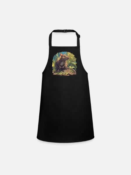 Rat Rat - Children's Apron - black - Front