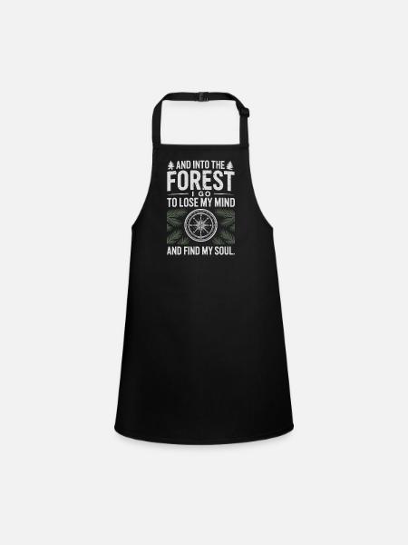 Dans la forêt où je vais pour perdre la tête Trouver mon âme - Tablier Enfant - noir - Devant