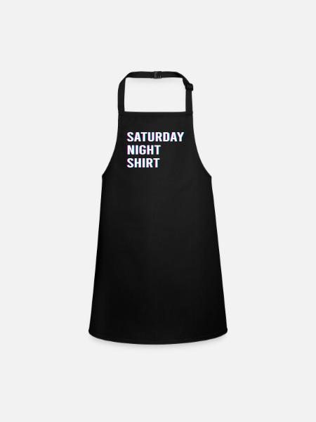 Saturday evening - Children's Apron - black - Front