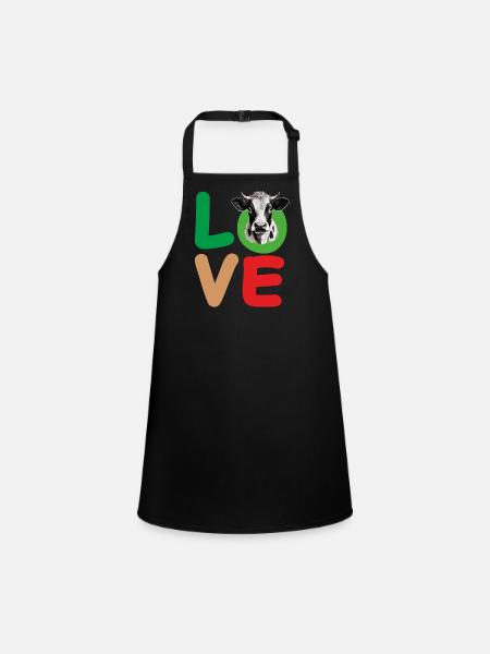 VACHE D’AMOUR - Tablier Enfant - noir - Devant
