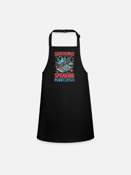 Statistically Speaking Data Scientist Statistician - Children's Apron - black - Front