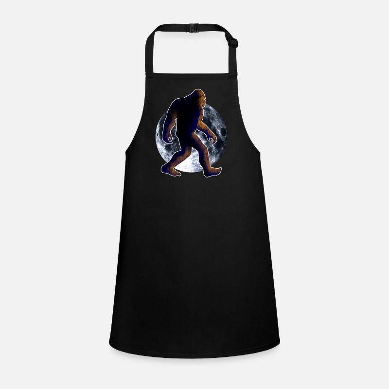 Bigfoot Sasquatch and moon Children's Apron