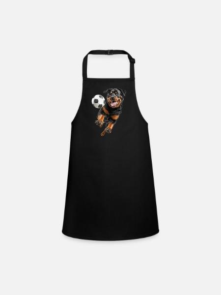 Rottweiler - Schürze für Kinder - Schwarz - Vorne