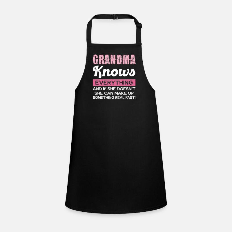 Grandmother knows everything and finds solutions Children's Apron