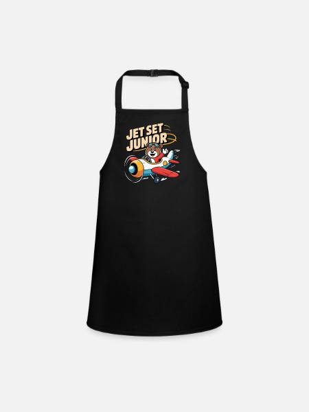 First time flying Travel Memory Sky - Children's Apron - black - Front