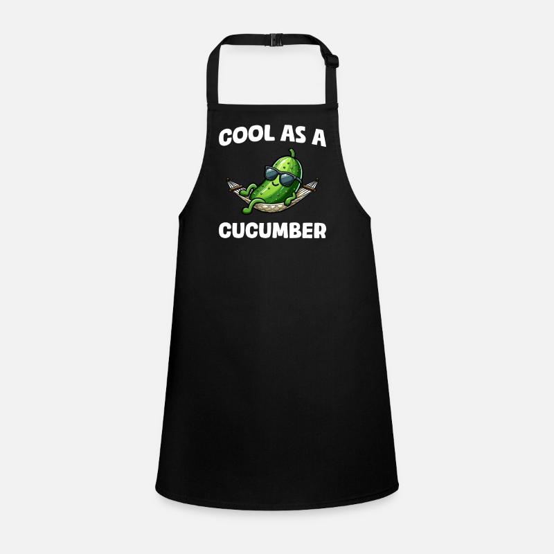 Frais comme un concombre Gurke Pickle Gurkenliebhaber Tablier Enfant