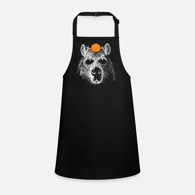 Cool Capybara rongeur illustration orange fruit Tablier Enfant
