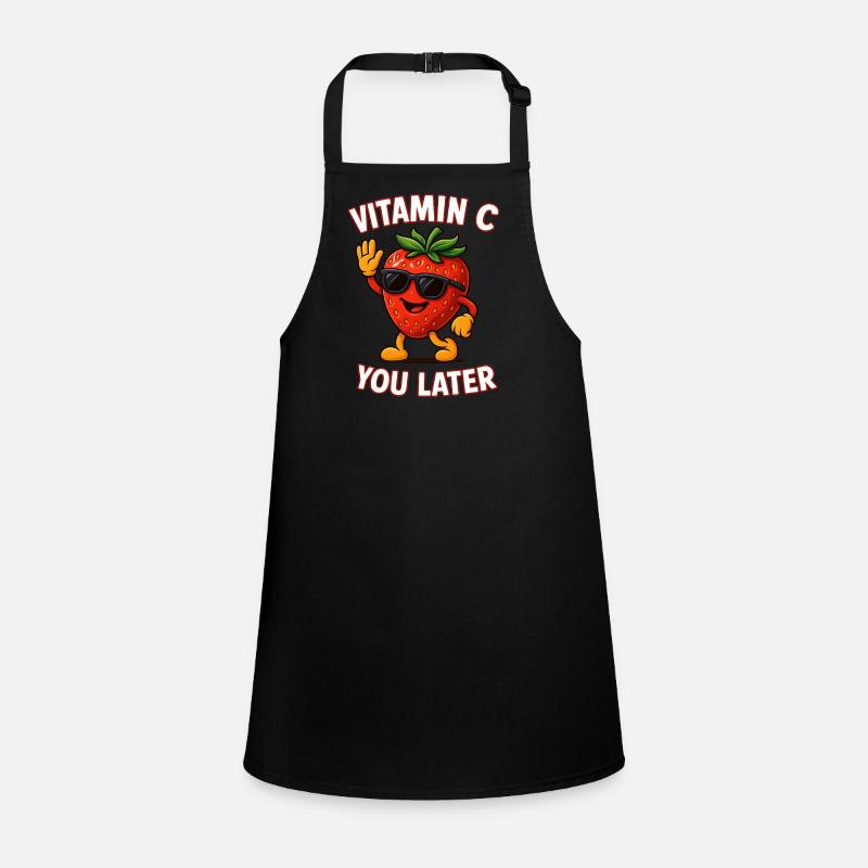 Lustige Erdbeere Vitamin C Obst Früchte Schürze für Kinder
