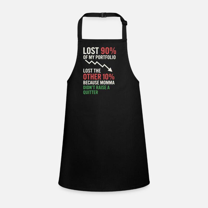Trader boursier drôle de dicton : 90 % de perte Tablier Enfant