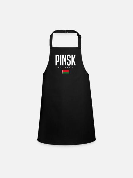 Pinsk Belarus Weißrussland - Schürze für Kinder - Schwarz - Vorne