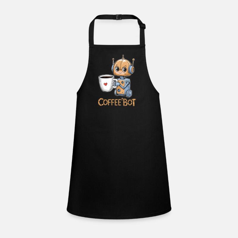 Robot à café mignon avec coeur Tablier Enfant